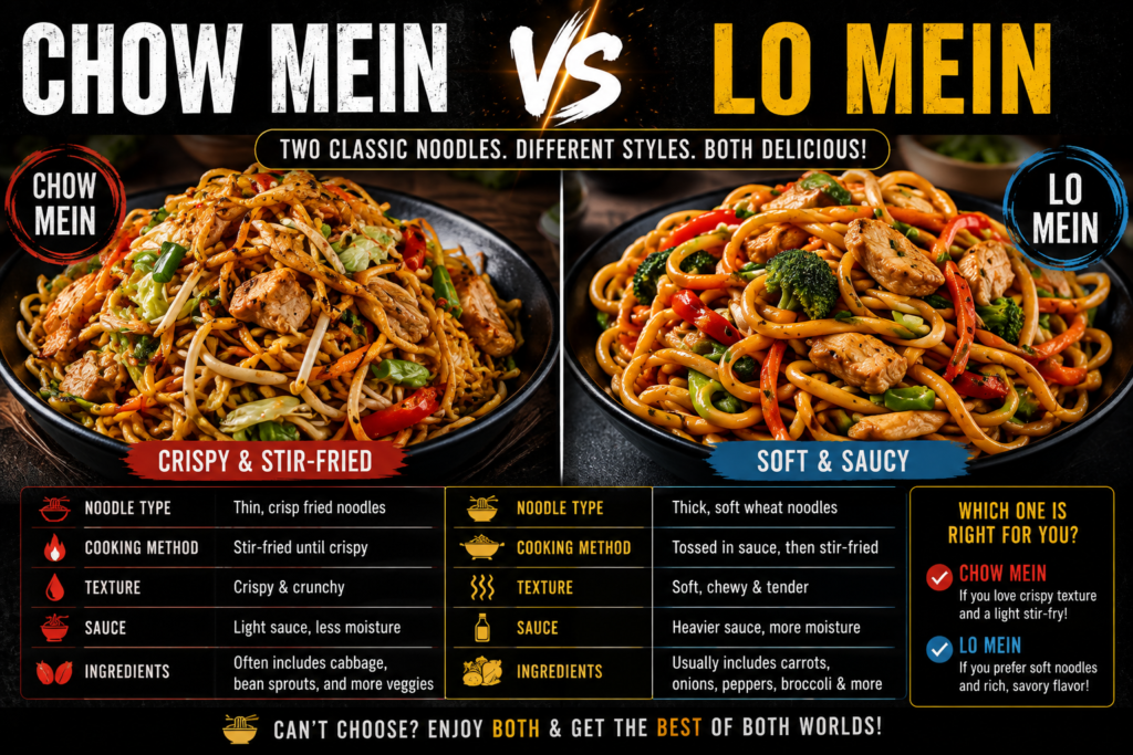 Chow Mein vs Lo Mein