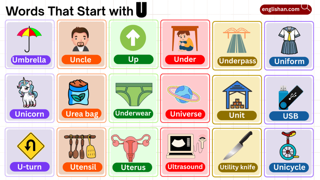 words that start with U